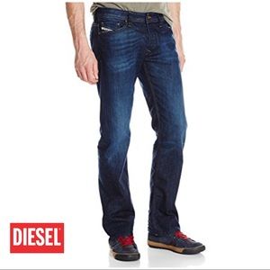 Diesel Viker Jeans Dark Wash Denim Straight Short